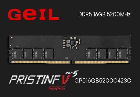 Geil Pristine V GP516GB5200C42SC - оперативная память Geil обновление ассортимента.